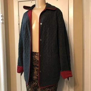 B COLE Reversible poly rayon  red & gray Jacket.